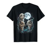Alpaga Funny Howl Full Moon Weird Cursed T-Shirt