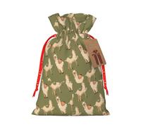 Alpaga. Impression 11,9 x 17,5 cm dans un sac de Noël avec cordon de serrage, idéal pour les adultes pour emballer des cadeaux pour Noël Halloween