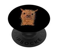 Alpaga Lama - alpaga doux - alpaga doux - tête d'alpaga PopSockets PopGrip - Support et Grip pour Smartphone/Tablette avec un Top Interchangeable