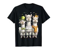 Alpaga Lama Leprechaun GNOME Trèfle Jour de la Saint-Patrick T-Shirt