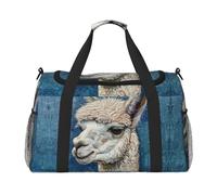 Alpaga Lama Sac de voyage pliable Sac à main pour week-end Voyage spontané Noir Taille unique Noir Taille unique, Noir , Taille unique