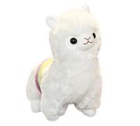 Alpaga Peluche Jouet Animal en Peluche Moelleuse Moelleuse Coussin de câlins xsmas Cadeau pour Les Enfants Blancs