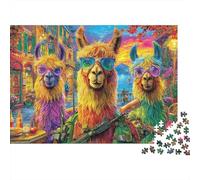 Alpaga Puzzle 1000 Pièces, Puzzles Difficiles, Adaptés Aux Adultes Et Aux Enfants, Jeu De Défi Intellectuel 52x38cm/1000pcs