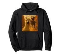 Alpaga Selfie T-Rex Dinosaure Chase Humour Drôle Sweat à Capuche