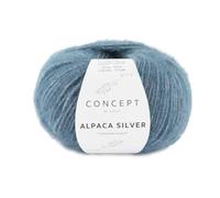 Alpaga Silver by Concept de Katia 25 grammes et 120 mètres. (277 - Bleu-Argent)