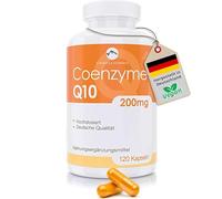 ALPARELLA ELEMENTS Complément de Coenzyme Q10 Hautement Concentré - Végan - 200 mg de Coq10 par Gélule - 120 Gélules - 4 Mois de Cure - Fabriqué en Allemagne