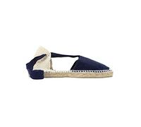ALPARGATUS Espadrilles valenciennes plates en toile et semelle en jute (chaussures fabriquées à la main en Espagne), bleu marine, 41 EU