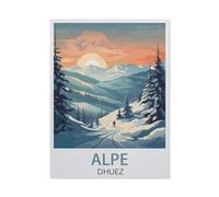 Alpe d’Huez，Adultes Puzzle 1000 Pièces pour Adolescents Adultes Jeux De Casse-tête Amusants Puzzle en Bois（75x50cm）-HD50