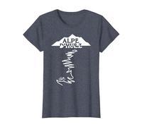 Alpe D'HUEZ T-Shirt, Femme, Bleu Chiné, XL