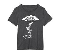 Alpe D'HUEZ T-Shirt, Femme Grandes Tailles, Chiné Foncé, 1X