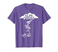 Alpe D'HUEZ T-Shirt, Homme, Violet Chiné, XXL