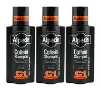 Alpecin C1 BLACK EDITION Shampooing Caffeine 3 x 250 ml Énergisant Pour Cheveux
