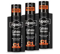 Alpecin C1 Black Shampoo pour hommes avec un nouveau parfum 3x 250ml | Pour une croissance naturelle et forte des cheveux