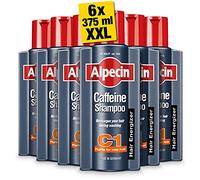 Alpecin Caféine Shampoing C1 6x 375ml - Prévient et réduit la chute des cheveux - Shampoing naturel de croissance des cheveux pour hommes - anti chute de cheveux homme
