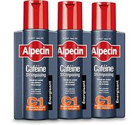 Alpecin Caféine Shampooing C1 3x 250ml Shampooing antipelliculaire homme | Anti-chute de cheveux | Traitement contre la calvitie