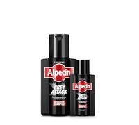 Alpecin Grey Attack Shampooing à la caféine et à la couleur - 200 ml + 75 ml - Assombrissement progressif des cheveux | Résultat de couleur naturel à partir de 3 à 4 semaines | Prévient la chute des