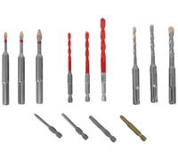ALPEN 0000303213100 Jeu de 13 vis de forage C Protector KIT 13-1 (13 pièces, Ø 5,00 - 8,00 mm, pour carreaux en grès durs jusqu'à dureté Mohs/Ritz) ainsi que verre et porcelaine, forets spéciaux