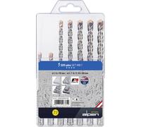 Alpen 0080700007100 acier Jeu de forets pour béton 5 mm, 6 mm, 7 mm, 8 mm, 9 mm, 10 mm SDS-Plus 1 set
