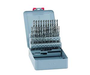 Alpen 101250100 Foret hélicoïdal HSS-ECO 1-5,9x0,1 KM, Gris, Set de 50 Pièces