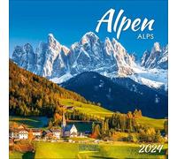 Alpen 2024 Calendrier brochures avec dates de vacances Format 30 x 30 cm