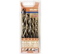 Alpen Jeu de forets pour le bois 600114100 – 5 pièces (4, 5, 6, 8, 10 mm) tige cylindrique – 1 set