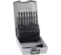 Alpen 802311100 Foret hélicoïdal avec Fuseau morse, Gris, Set de 19 Pièces