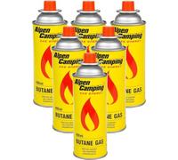 Alpen Camping Butane Lot de 6 cartouches de gaz de 400 ml pour réchaud à gaz, réchaud de camping, chalumeau Bunsen 400 ml