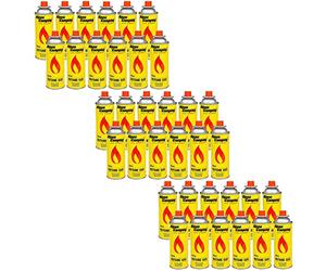 Alpen Camping Cartouche de gaz Butane 36 pièces 400 ML Certificat Pi 0875 Conforme EN417
