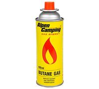 Alpen Camping IK004 Cartouche de gaz 400 ML Certificat Pi 0875 Conforme EN417 isobutane Plage de Fonctionnement -10°C à +40°C