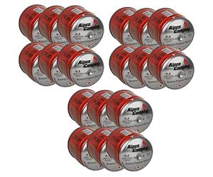 Alpen Camping IK006 Lot de 18 cartouches de gaz propane-butane perçables pour réchaud à gaz, réchaud de camping, chalumeau à souder EN417 (18 pièces)