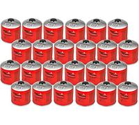 Alpen Camping IK008 Lot de 24 cartouches de gaz de 877 ml / 500 g avec cartouche à visser au propane-butane avec raccord 7/16" pour réchaud à gaz de camping, chalumeau à souder EN417 (24)