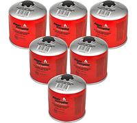 Alpen Camping IK008 Lot de 6 cartouches de gaz de 877 ml/500 g avec cartouche à visser propane-butane avec raccord 7/16" pour réchaud à gaz, réchaud de camping, chalumeau Bunsen, chalumeau à souder