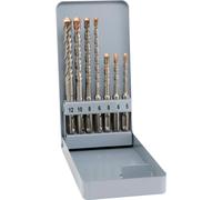 ALPEN Jeu de forets à marteau au carbure SDS-Plus 2 taillants F4 7 pièces en cassette métallique