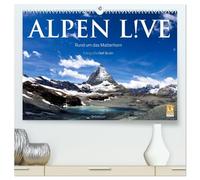 Alpen live - Rund um das Matterhorn (hochwertiger Premium Wandkalender 2026 DIN A2 quer), Kunstdruck in Hochglanz: 12 phantastische Fotografien aus der Bergwelt rund um Zermatt