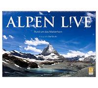 Alpen live - Rund um das Matterhorn (Wandkalender 2026 DIN A2 quer), CALVENDO Monatskalender: 12 phantastische Fotografien aus der Bergwelt rund um Zermatt