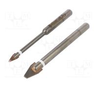 Jeu de forets pour verre et carrelage Alpen Keramo extreme ATM2 0000300002100 1/4\ (6,3 mm), tige cylindrique 10 mm 2 pc(s)