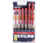 Alpen MultiCut 0000100802100 carbure de tungstène Jeu de forets polyvalents 6 pièces 4 mm, 5 mm, 6 mm, 7 mm, 8 mm, 10 mm 1/4 (6,3 mm) 1 pc(s)