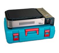 ALPEN Plancha/Grill Gaz Portable Multifonction 2100W, Allumage Piézo, Répartition Uniforme, Récupérateur Graisse, Mallette Transport Inclus - Balcon, Camping