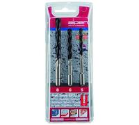Alpen ruko-foret à béton-queue 1/4 ``6 pans, 1 x 5, 6, 8 mm, 3 pièces dans coffret en plastique 101803100