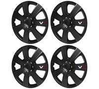 Alpena - Kit d'enjoliveurs VR Carbon Black de 15" - Lot de 4