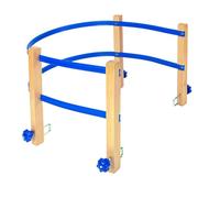 Alpenflitzer® Luge en Bois 110 cm Luge de Davos Luge Pliante Pliable pour Enfants ; Luge en Bois de qualité supérieure en Bois de hêtre Luge Pliante en Option avec Dossier (Universel Dossier Simple)