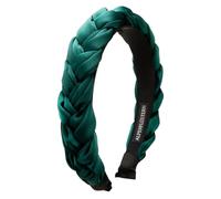 Alpenflüstern ADV159 Serre-tête tressé en satin pour femme, antidérapant, pour Dirndl (vert)