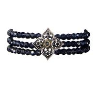 Alpenflüstern Bracelet de perles Louise à 3 rangées - Bijou pour femme avec ornement de costume bicolore - Bracelet élastique - Bracelet de perles (couleurs traditionnelles) DAB086, 20,5 cm