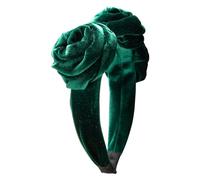 Alpenflüstern Serre-tête pour costume traditionnel bavarois ADV146 - En velours tressé - Pour femme - Antidérapant - Pour Dirndl (vert forêt)