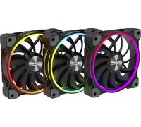 Alpenföhn 3x Wing Boost 3 ARGB Ventilateur pour PC noir, RVB (l x H x P) 120 x 120 x 25 mm avec éclairage LED