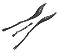 Alpenklang Comfort S-Form Sangles D'Accordéon Cuir Véritable, Noir avec Sangle Transversale
