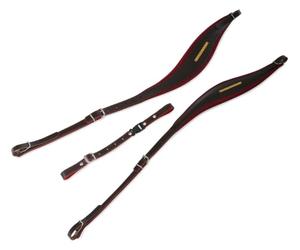 Alpenklang Comfort S-Form Sangles D'Accordéon en Cuir Véritable, Brun-Rouge
