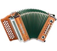 Alpenklang Mini Harmonium Bois Accordeon Diatonique G-C-F 31 Boutons 11 Basses