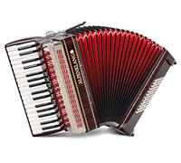 Alpenklang Pro Accordéon III 72 M Palissandre - 34 touches aiguës - 6 registres aiguës - 3 voix en aigu - Basse standard 4 voix - avec registre musette - avec étui et sangles