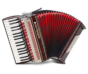 Alpenklang Pro Accordéon III 72 M Palissandre - 34 touches aiguës - 6 registres aiguës - 3 voix en aigu - Basse standard 4 voix - avec registre musette - avec étui et sangles